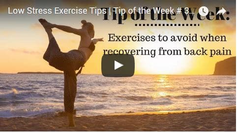 Chiropractic Seattle WA Tip of the Week - Low Stress Exercises